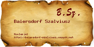 Baiersdorf Szalviusz névjegykártya